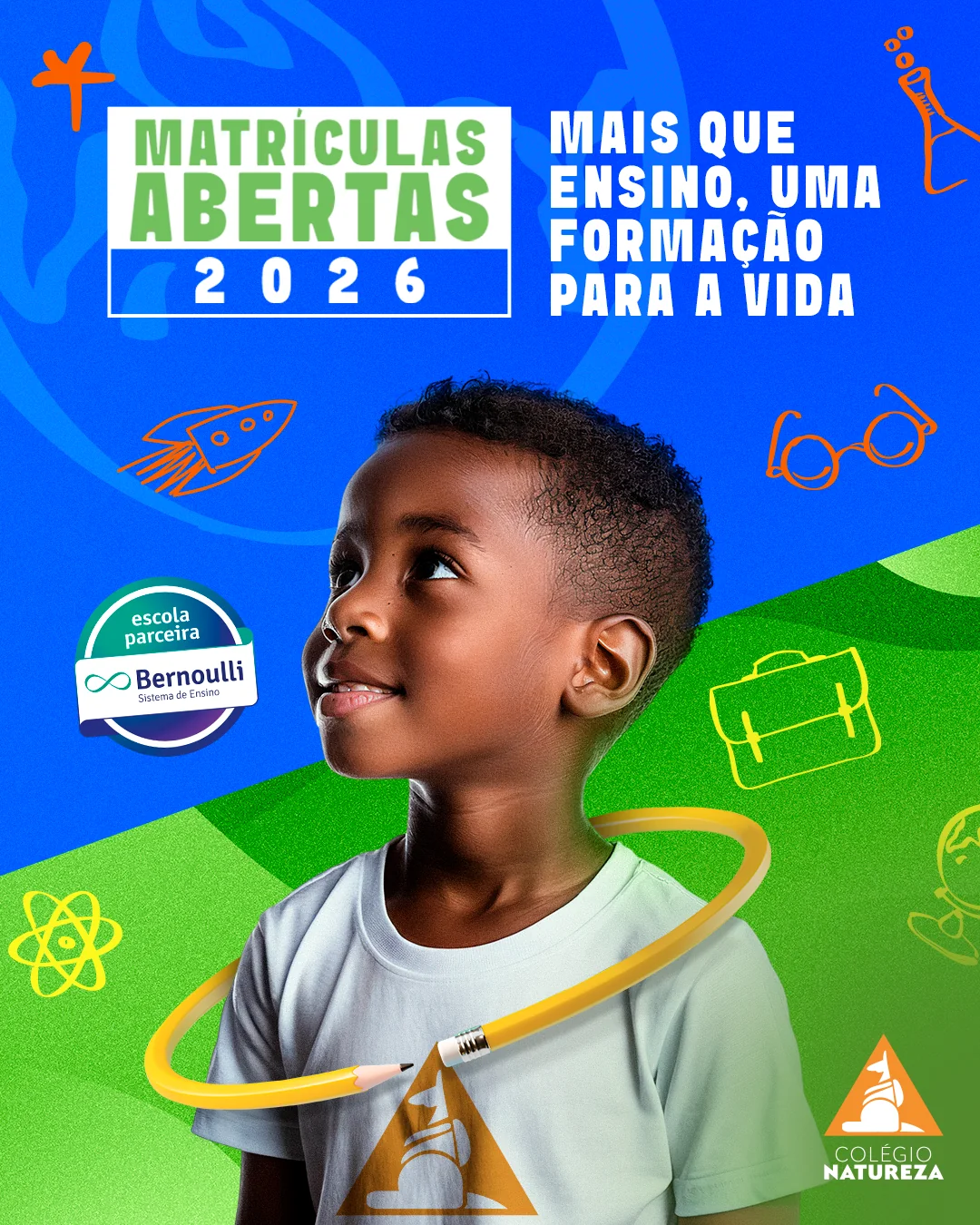 Matrículas abertas 2026: mais que ensino, uma formação para a vida