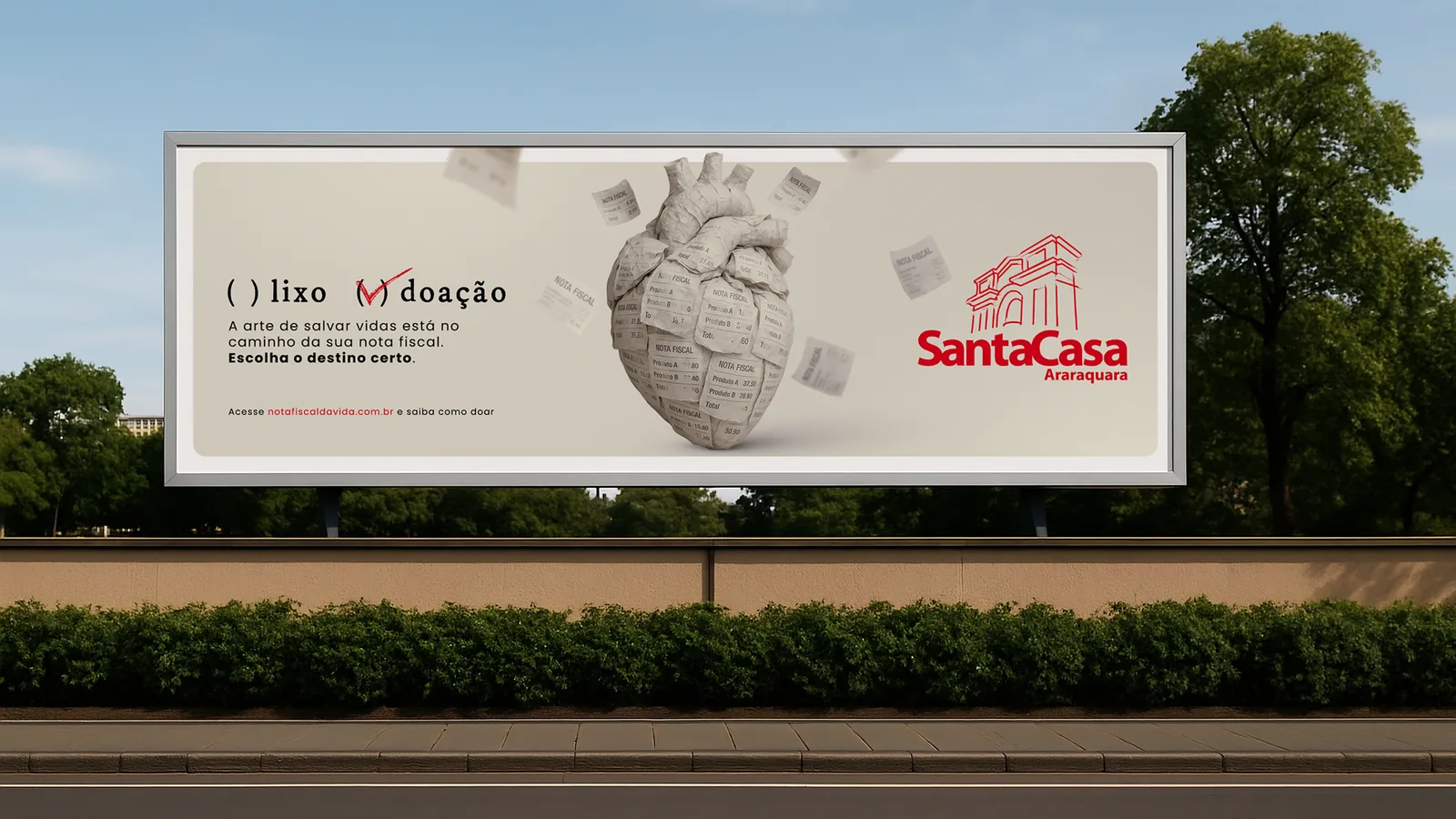 Cartaz aplicado em ambiente